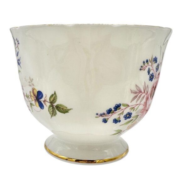 Aynsley Fine English Bone China Teacup w Saucer White Floral Gold Trim Numbered - Picture 7 of 11